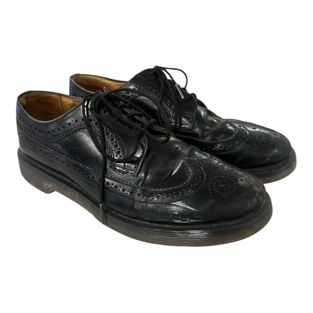 DR MARTENS Men’s Shoes Size 9 Europe 42 Black Leather Loafers